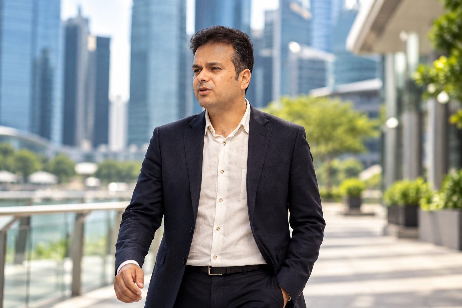Illustrative portrait of Hamid in Singapore